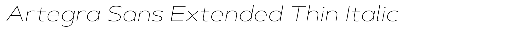 Artegra Sans Extended Thin Italic image